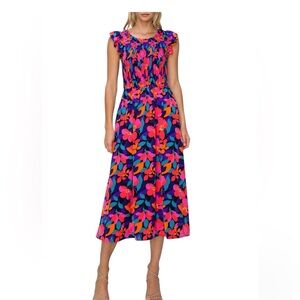 Melloday Smocked Fit & Flare Dress - NWT